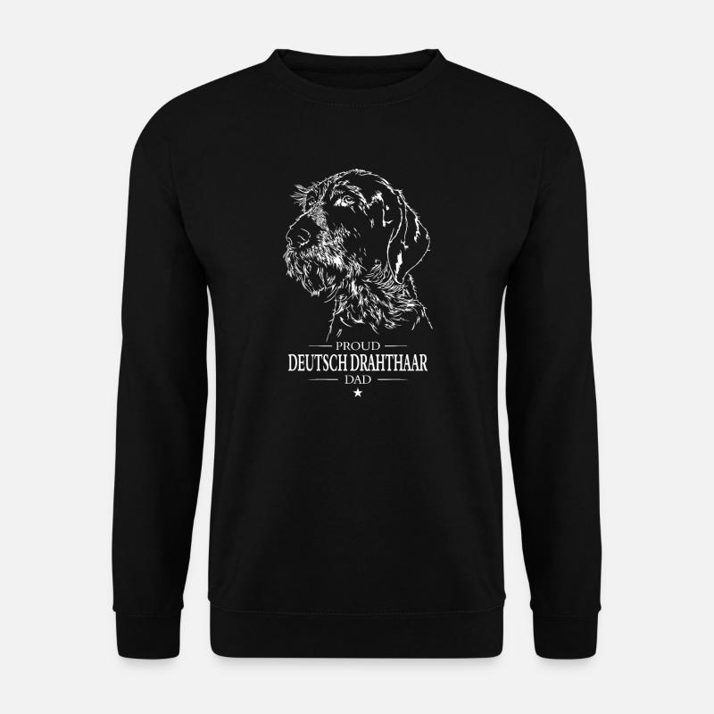 Deutsch Drahthaar Dad Hunde Hund Wilsigns - Unisex Pullover - Schwarz