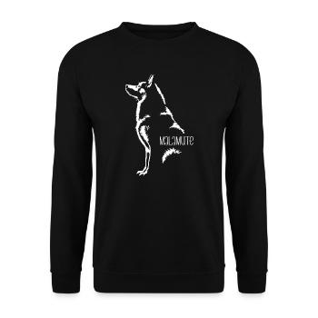 Malamute Silhouette Sled Dogs Dog Wilsigns - Unisex Sweatshirt - black - Front - Alina (178cm) & Michal (187cm)