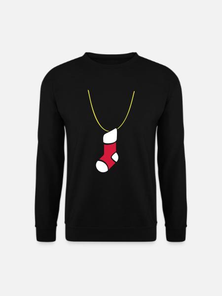 Xmas Swag: Weichnachtssocke - Unisex Pullover - Schwarz