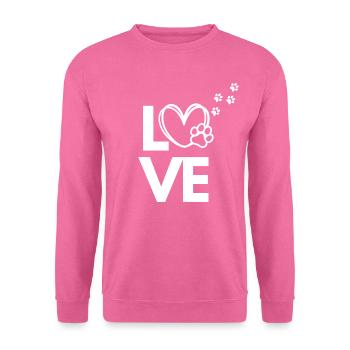 Love dog - Unisex Pullover - Pink - Vorne