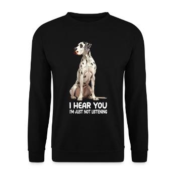 Great Dane - Unisex Pullover - Schwarz - Vorne - Alina (178cm) & Michal (187cm)
