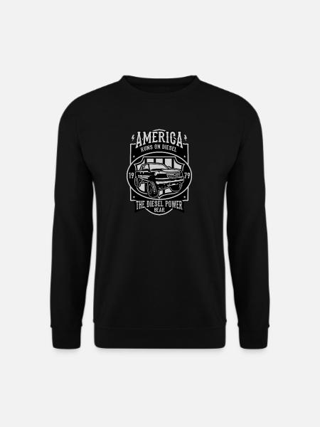 America Runs On Diesel - Unisex Sweatshirt - black