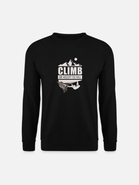 Climb Klettern Bouldern - Unisex Pullover - Schwarz