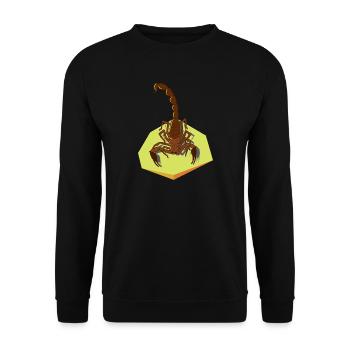 Insecte et signe astrologique Scorpion avec piqûre - Sweat-shirt Unisexe - noir - Devant - Alina (178cm) & Michal (187cm)