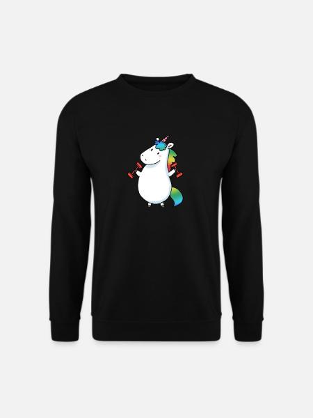 Dickes Einhorn Shirt - Unisex Pullover - Schwarz
