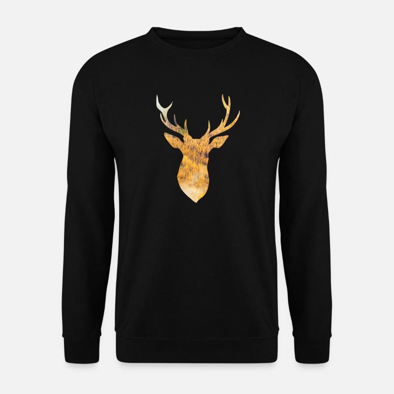 Indian Summer Hirsch - Unisex Pullover - Schwarz