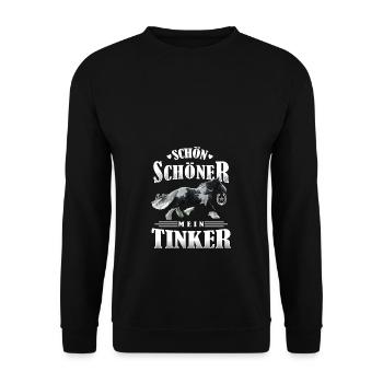 Schön Schöner Mein Tinker - Unisex Pullover - Schwarz - Vorne - Alina (178cm) & Michal (187cm)