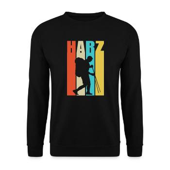 Harz Hikers Brocken Hiking Hiking Gift - Unisex Sweatshirt - black - Front - Alina (178cm) & Michal (187cm)
