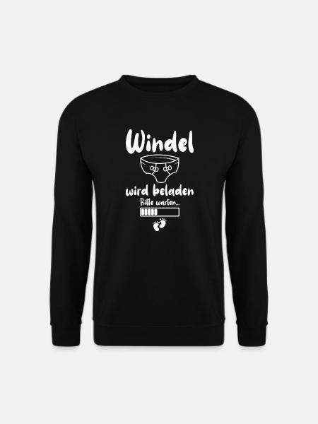 Windel Wird Beladen Bitte Warten... - Unisex Pullover - Schwarz