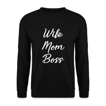 Wife Mother Chef Mother's Day Gift - Unisex Sweatshirt - black - Front - Alina (178cm) & Michal (187cm)