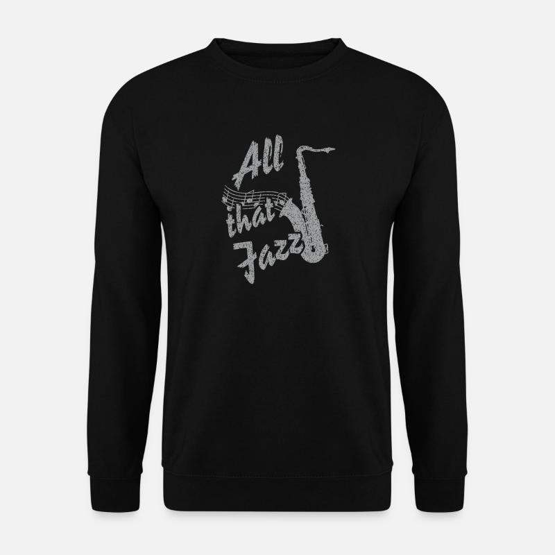 All That Jazz - Saxofon distressed - Unisex Pullover - Schwarz