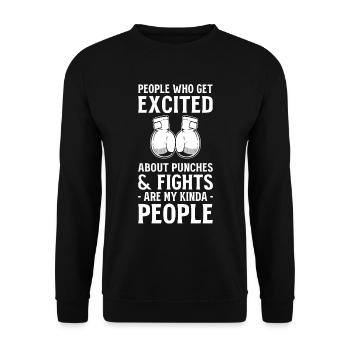 Kickbox-Kämpfe Kickbox-Fan Kickboxer - Unisex Pullover - Schwarz - Vorne - Alina (178cm) & Michal (187cm)
