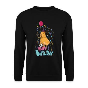 Anniversaire de Capybara - Sweat-shirt Unisexe - noir - Devant - Alina (178cm) & Michal (187cm)