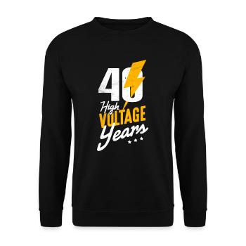 40e anniversaire - Sweat-shirt Unisexe - noir - Devant - Alina (178cm) & Michal (187cm)