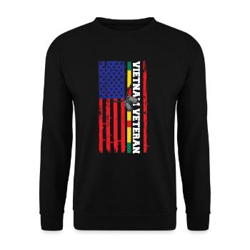Vietnam Veteran USA Geschenk - Unisex Pullover - Schwarz - Vorne - Alina (178cm) & Michal (187cm)