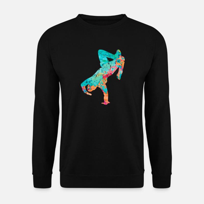 Breakdance Breakdancer PopArt - Unisex Pullover - Schwarz
