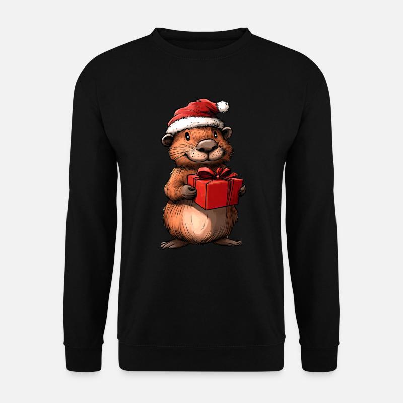 Christmas Beaver - Unisex Sweatshirt - black