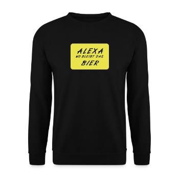 Bier - Unisex Pullover - Schwarz - Vorne - Alina (178cm) & Michal (187cm)