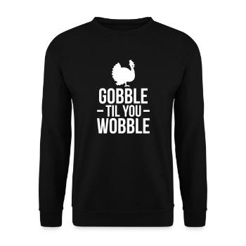 Gobble til you wobble thanksgiving - Erntedank - Sweat-shirt Unisexe - noir - Devant - Alina (178cm) & Michal (187cm)