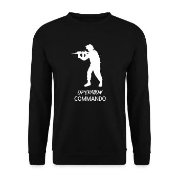 Militaire opération commando pour homme - Sweat-shirt Unisexe - noir - Devant - Alina (178cm) & Michal (187cm)