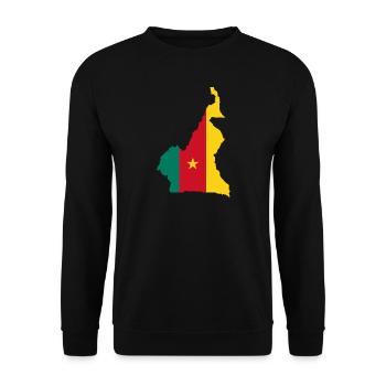 Cameroon map flag flag - Unisex Sweatshirt - black - Front - Alina (178cm) & Michal (187cm)