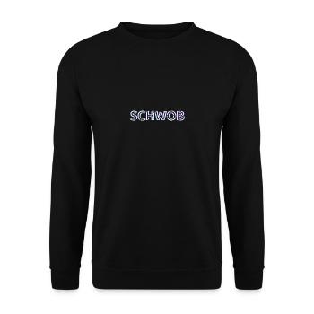 Schwob Schwabe Schwaben Dialekt - Unisex Pullover - Schwarz - Vorne - Alina (178cm) & Michal (187cm)