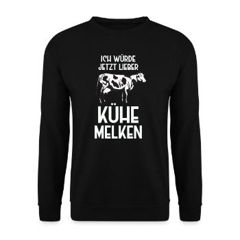 Landwirtschaft Landwirt Traktor Trecker Farm Bauer - Unisex Pullover - Schwarz - Vorne - Alina (178cm) & Michal (187cm)