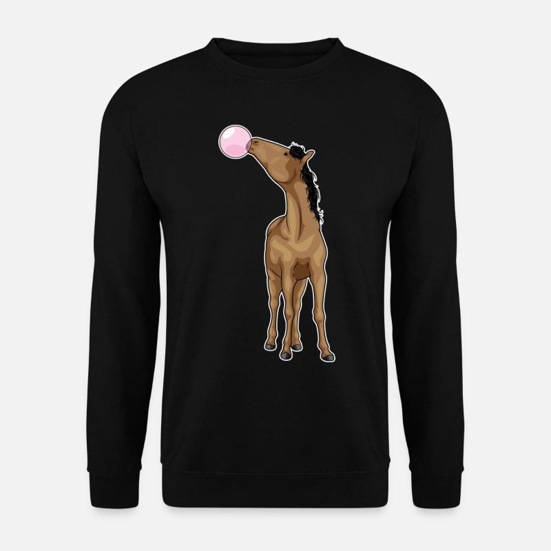Horse chewing gum - Unisex Sweatshirt - black