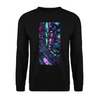 CYBERPUNK - Sweat-shirt Unisexe - noir - Devant - Alina (178cm) & Michal (187cm)