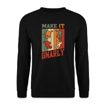 Conception de planche à roulettes pour skateboarder - Sweat-shirt Unisexe - noir - Devant - Alina (178cm) & Michal (187cm)