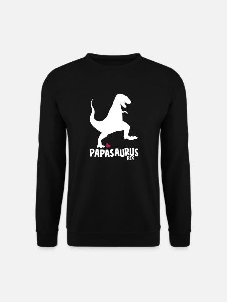 Papasaurus Dinosaur father's - vatertag geschenk - Unisex Pullover - Schwarz
