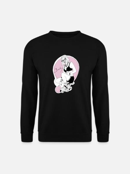 Skate Babe / Rollschuhe / Skatergirl / 60er / 80er - Unisex Pullover - Schwarz