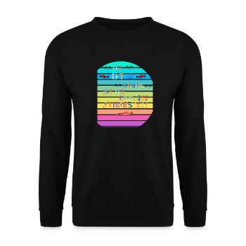 Die Top Sportart Saison ist die coole DTM - Unisex Pullover - Schwarz - Vorne - Alina (178cm) & Michal (187cm)