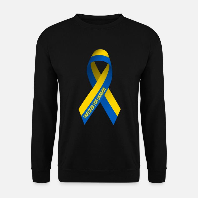 Freedom for Ukraine Loop - Unisex Sweatshirt - black