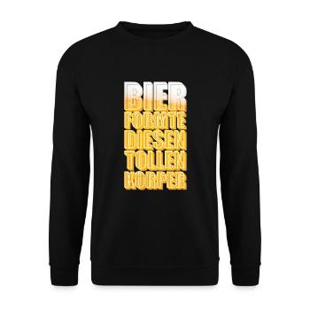 Bier Body | Bier formte diesen tollen Körper - Unisex Pullover - Schwarz - Vorne - Alina (178cm) & Michal (187cm)