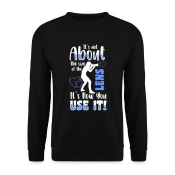 Photography Photo Image Motif - Unisex Sweatshirt - black - Front - Alina (178cm) & Michal (187cm)