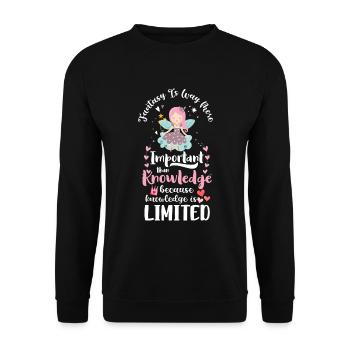 Elf Girl Mythical Creature Princess - Unisex Sweatshirt - black - Front - Alina (178cm) & Michal (187cm)