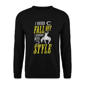 Selle de cowboy - Sweat-shirt Unisexe - noir - Devant - Alina (178cm) & Michal (187cm)