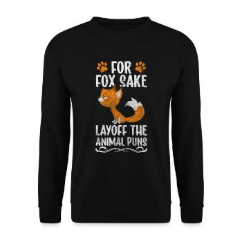 Tier Tiere Wild Wildnis - Unisex Pullover - Schwarz - Vorne - Alina (178cm) & Michal (187cm)