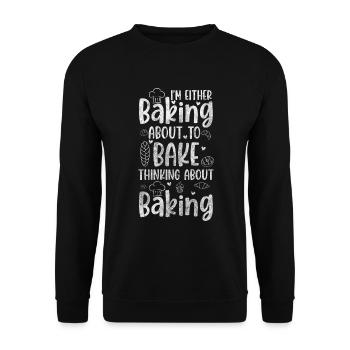 Bake Cake Pies - Unisex Sweatshirt - black - Front - Alina (178cm) & Michal (187cm)