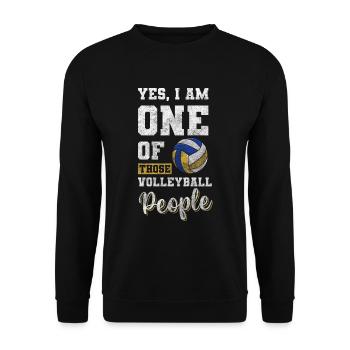 Sport Match - Unisex Sweatshirt - black - Front - Alina (178cm) & Michal (187cm)
