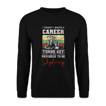 Fallschirm Adrenalin Gleitschirmfliegen - Unisex Pullover - Schwarz - Vorne - Alina (178cm) & Michal (187cm)
