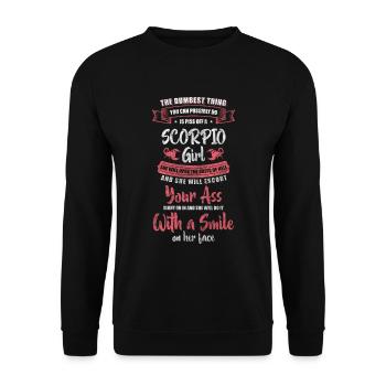 Horoscope Naissance Octobre Caractère - Sweat-shirt Unisexe - noir - Devant - Alina (178cm) & Michal (187cm)