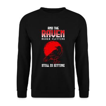 Krähe Germanen Runen - Unisex Pullover - Schwarz - Vorne - Alina (178cm) & Michal (187cm)