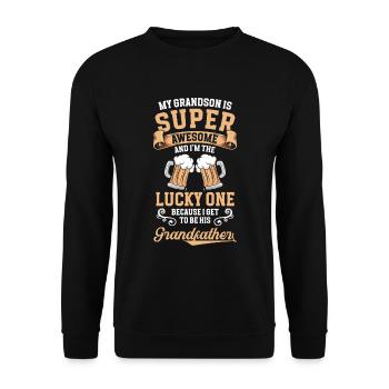 Grandma Grandchild Birth - Unisex Sweatshirt - black - Front - Alina (178cm) & Michal (187cm)
