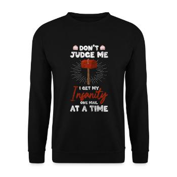Post Parcel Postman Express - Unisex Sweatshirt - black - Front - Alina (178cm) & Michal (187cm)