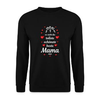tollste schönste beste Mama - Unisex Pullover - Schwarz - Vorne - Alina (178cm) & Michal (187cm)