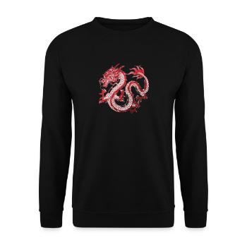 Dragon - Unisex Sweatshirt - black - Front - Alina (178cm) & Michal (187cm)