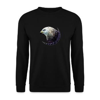 Adler - Unisex Pullover - Schwarz - Vorne - Alina (178cm) & Michal (187cm)