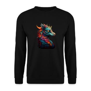 Dragon - Unisex Pullover - Schwarz - Vorne - Alina (178cm) & Michal (187cm)